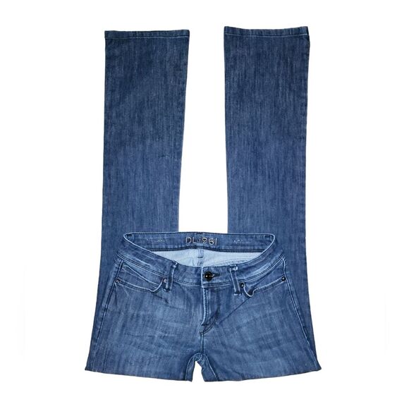 DL1961 Cindy Low Rise Rhythm Wash Stretch Slim Boot Cut Jeans Size 25 - Picture 4 of 12